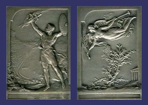Athens "Intercalated" Olympics Award Plaque, 1906
[b]From the collection of Mark Kaiser[/b]
