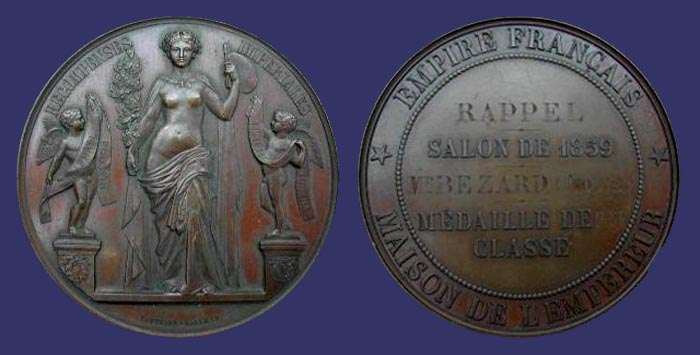 Empire Franais Maison de l'Empereur, Award Medal, 1859
[b]From the collection of Mark Kaiser[/b]
