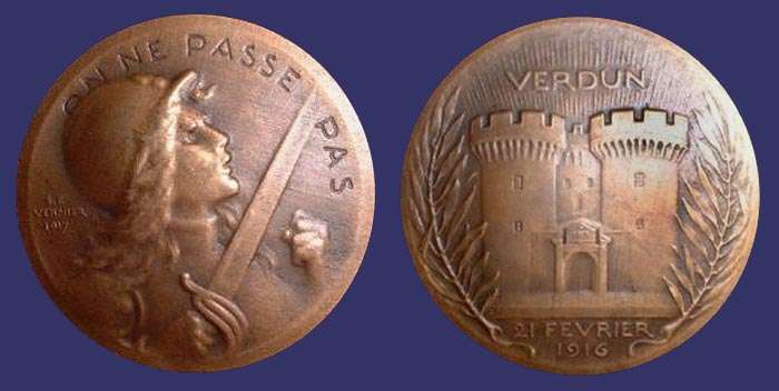 WWI Verdun Medal, 1917
[b]From the collection of Mark Kaiser[/b]
