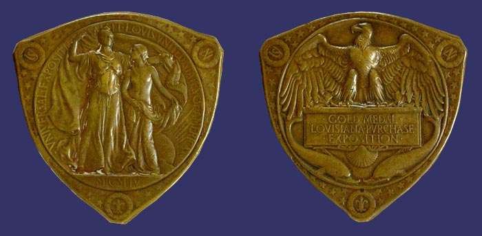 Louisiana Purchase Universal Exposition, St. Louis, 1904, Gold Medal, 1904
[b]From the collection of Mark Kaiser[/b]
