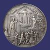 Kissing, Pope Pius X and Constantine the Great Medal, 1913-rev.jpg