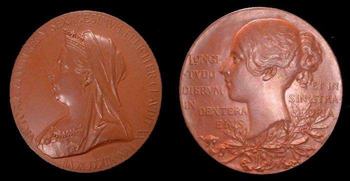 1897 Diamond Jubilee of Queen Victoria
 BHM 3506

56mm  74 gms.  Copper/Bronze
mintage 41,857
