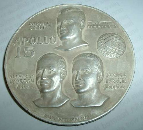 Apollo 15 Large .999+ Silver
Medallic-Art Inc 4.1+ Troy ounce Silver 3D Apollo 15 Rover and David R. Scott, James B. Irwin, and Alfred M Worden Space Mission Commemorative First Rover Mission  July 26th  August 7th 1971 67 hours on the  Moon.
Keywords: For Trade, Silver, Troy, ounces, Pure, Silver, Ag Apollo, Mission, Nasa, Space, History, Pirate, Silver, Cape, Rocket, astronaut