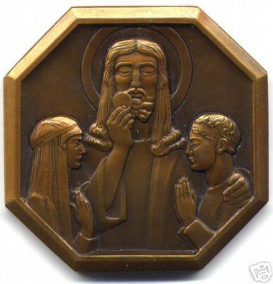 JESUS GIVING COMMUNION by: BLIN
