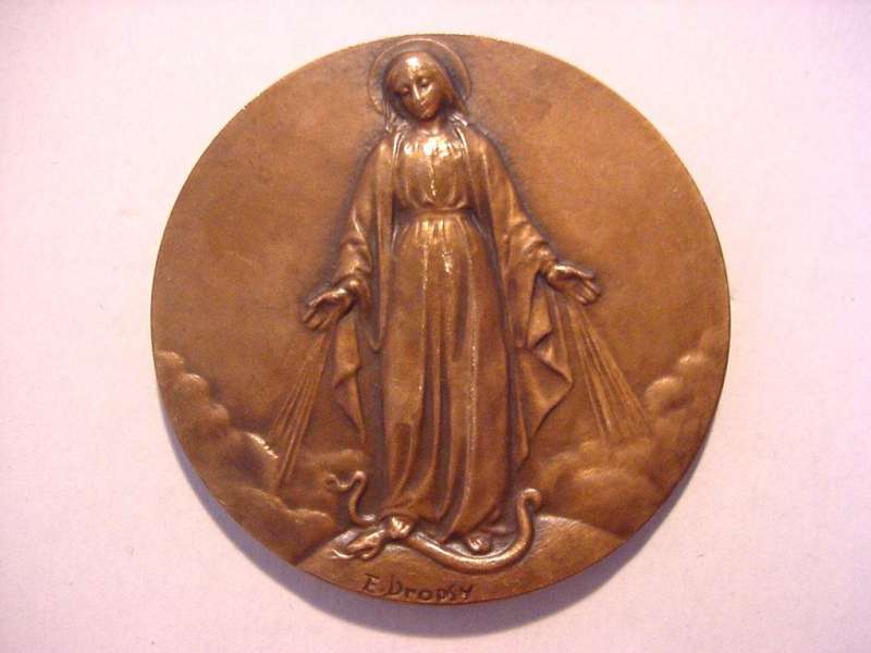 "The Blessed Virgin Mary" Miraculous Medal, Mother of Jesus by"EMILE DROPSY"
