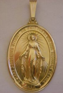 Miraculous Medal (14K Gold) Obverse
