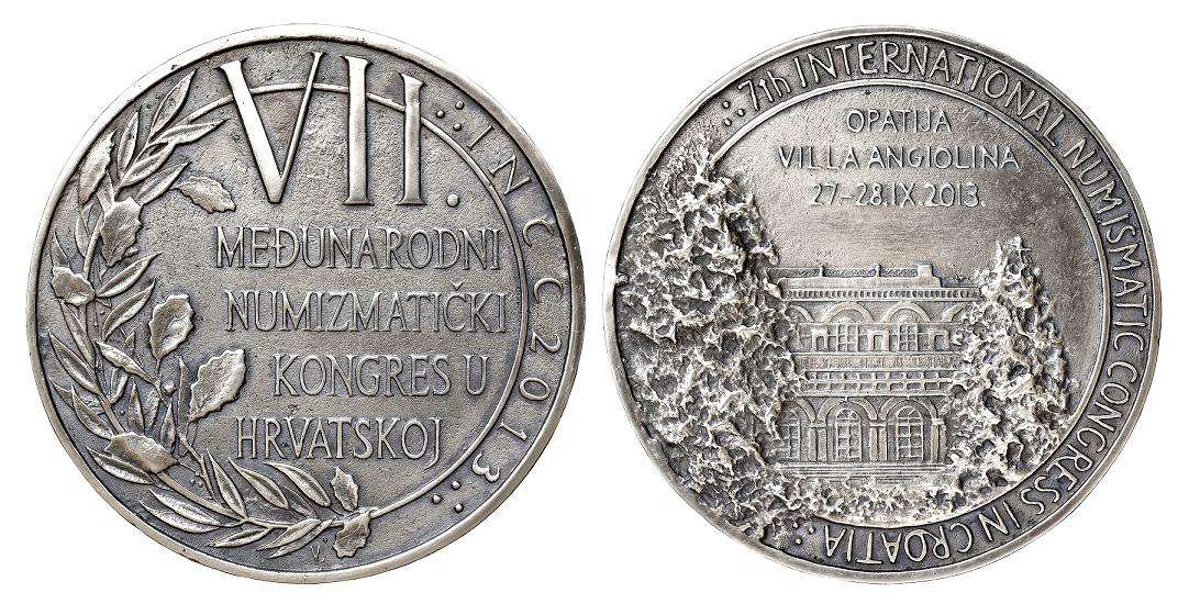 INTERNATIONAL NUMISMATIC CONGRESS IN CROATIA
15 cm, Silver 900
Keywords: INTERNATIONAL NUMISMATIC CONGRESS IN CROATIA MEDAL SILVER VUDRAG vudrag_medals