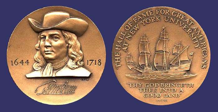 #70, William Penn (Elected 1935), by Edward R. Grove, 1966
