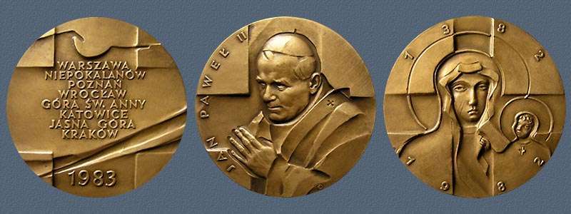 JOHN PAUL II IN CZESTOCHOWA, srtuck tombac, 60 mm, 1982, 1983
Keywords: contemporary