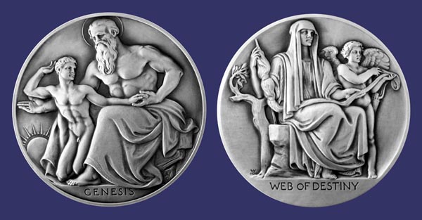 Weinman, Adolph Alexander, Society of Medalists No. 39, Genesis - Web of Destiny, 1949
Special Edition, Silver
Keywords: favorites