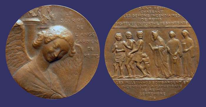 Smiling Angel, Reims Cathedral, 1914
